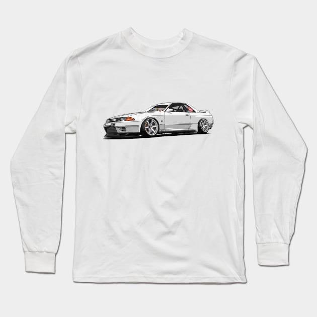 Nissan GT-R R-32 Godzilla Long Sleeve T-Shirt by R12 Designs